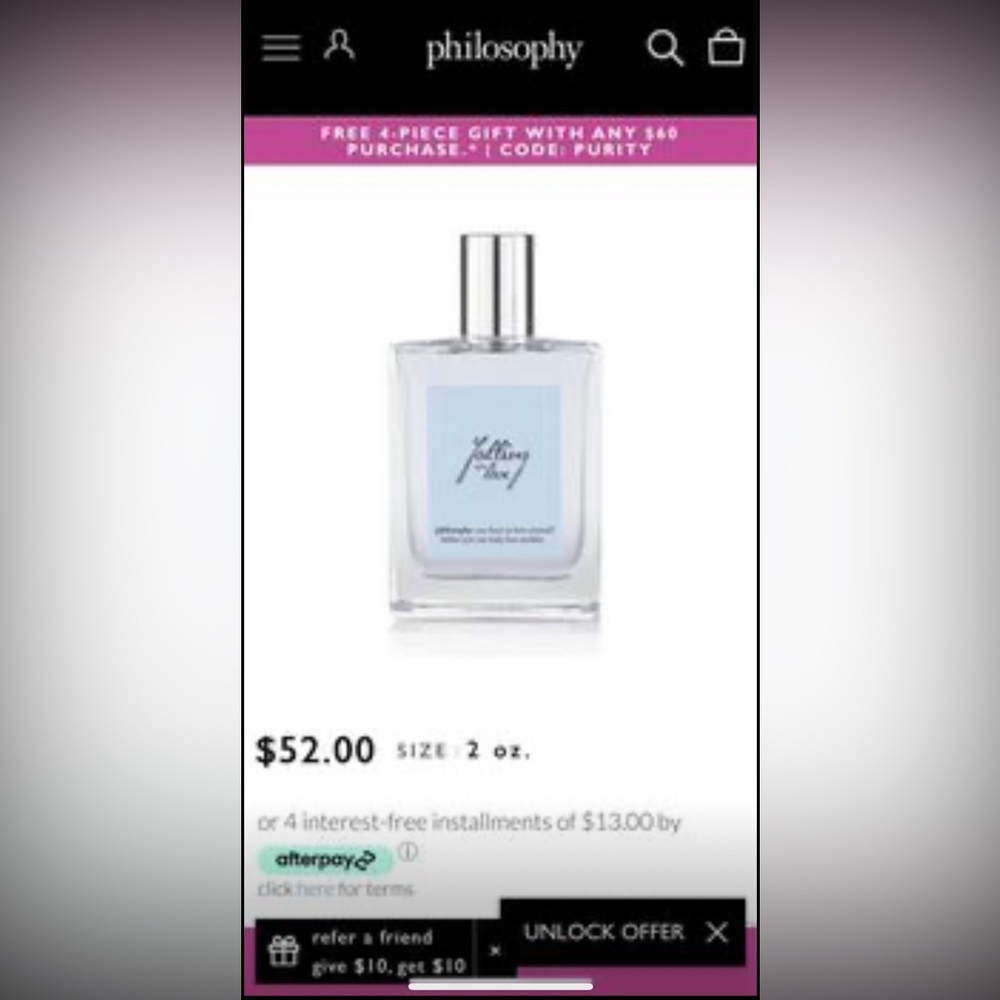 Philosophy Perfume. Falling in Love
